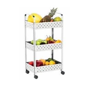 Organizador Multiuso Inox Com Rodinha