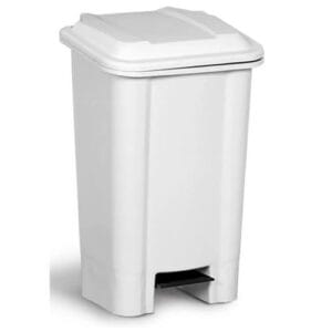 Lixeira Retangular Com Pedal 50 Lts Branca